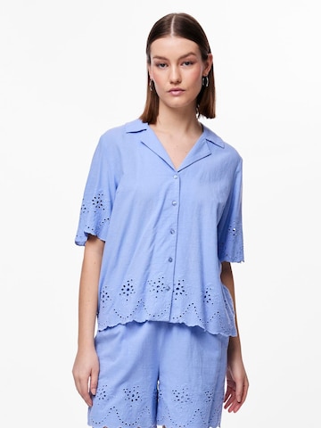 PIECES Blouse 'ALMINA' in Blue: front