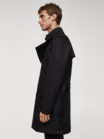 MANGO MAN Between-Seasons Coat in Black