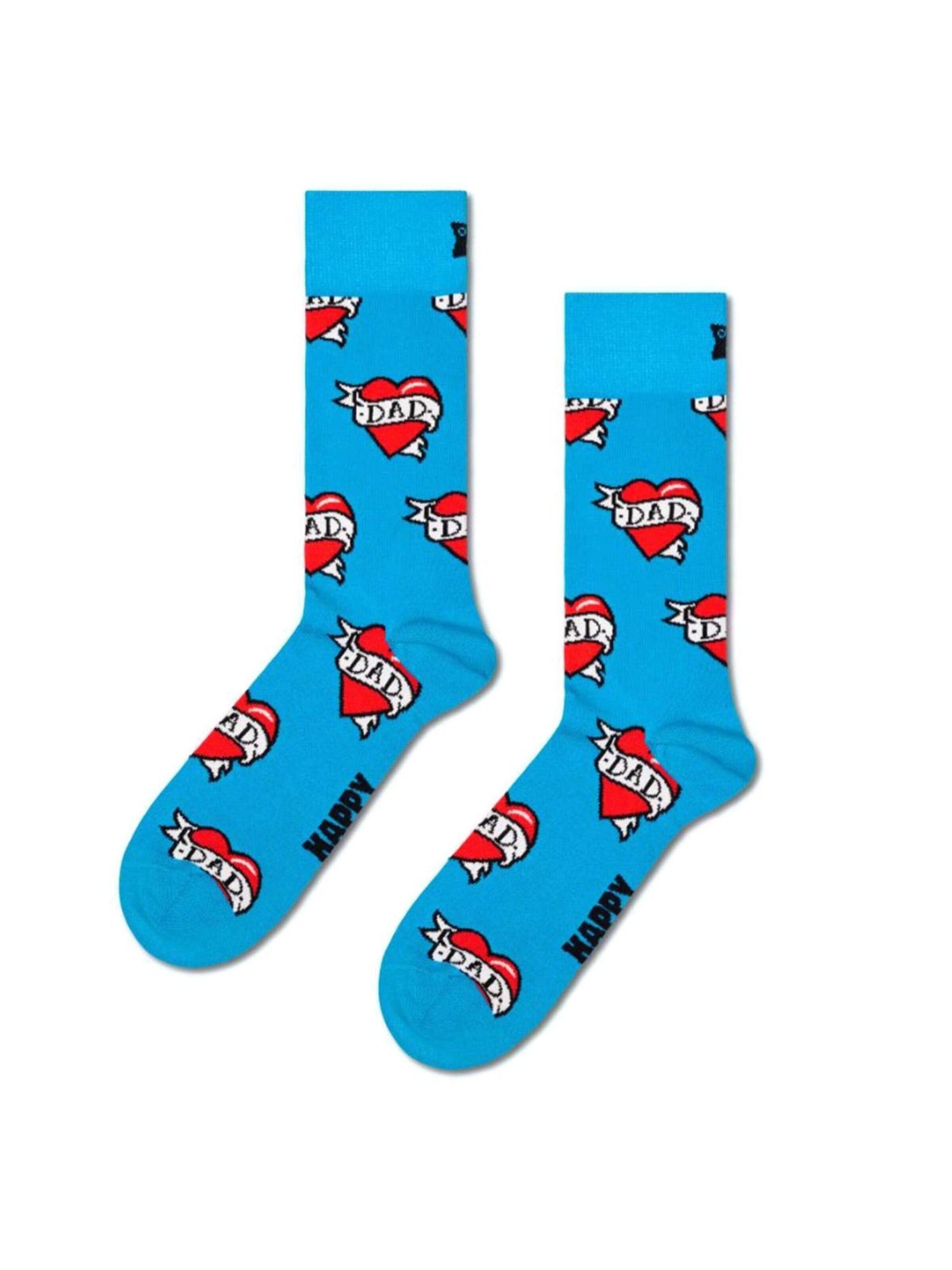 Chaussettes 'I Love Dad Socks' Happy Socks en bleu : devant
