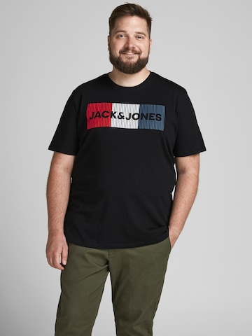 Jack & Jones Plus T-Shirt in Schwarz: predná strana