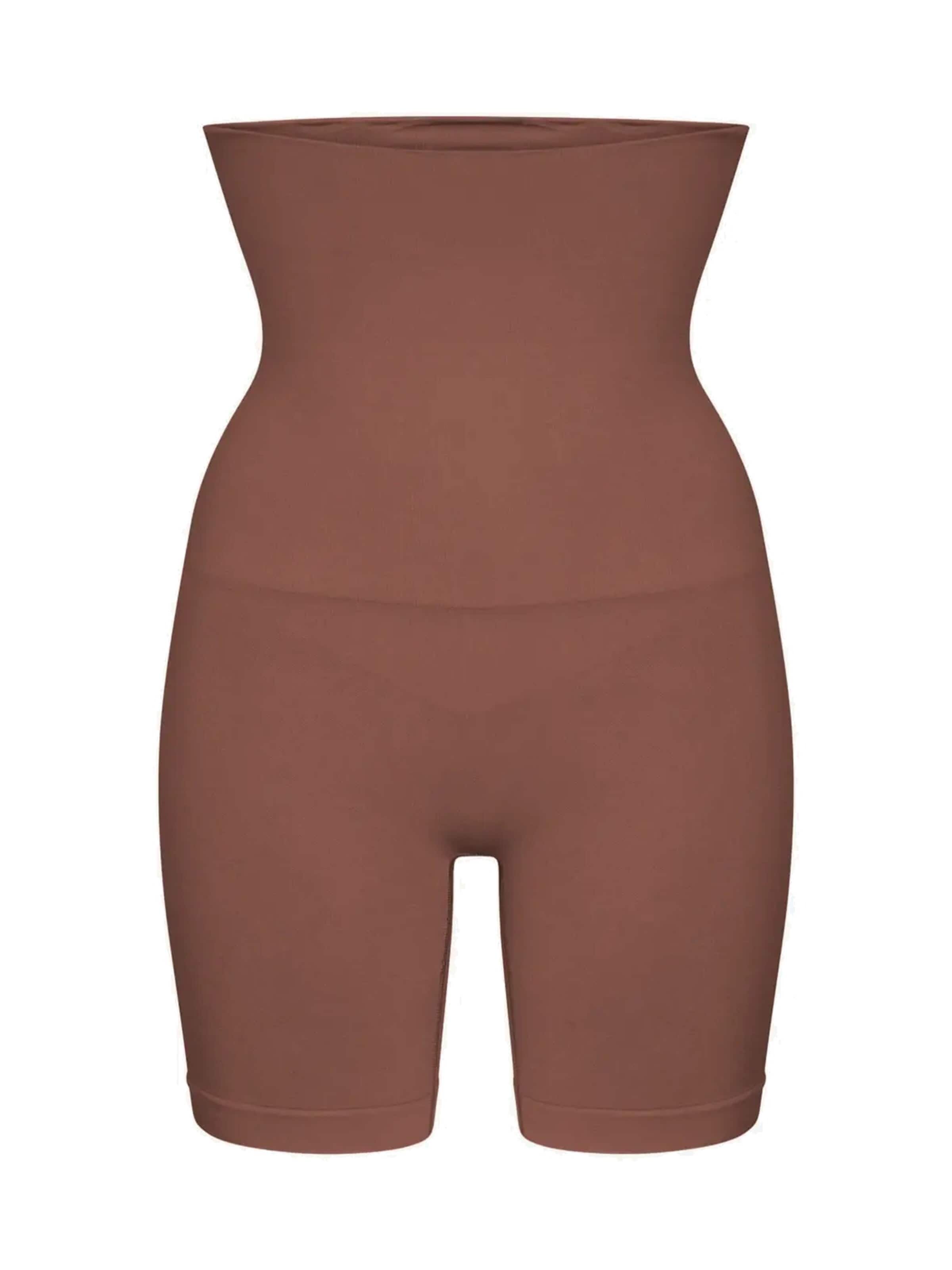 Pantalon modelant 'High Waisted Shaping Shorts' cfab (formerly creamy fabrics) en marron : devant