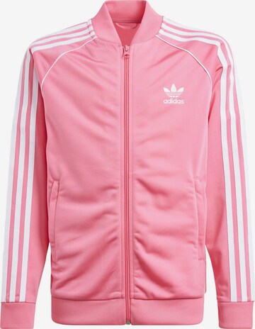 ADIDAS ORIGINALS Zip-Up Hoodie 'Adicolor Sst' in Pink: front