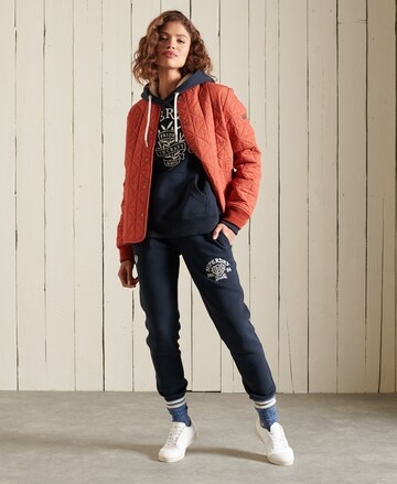 Superdry Tapered Hose 'Pride In Craft' in Blau