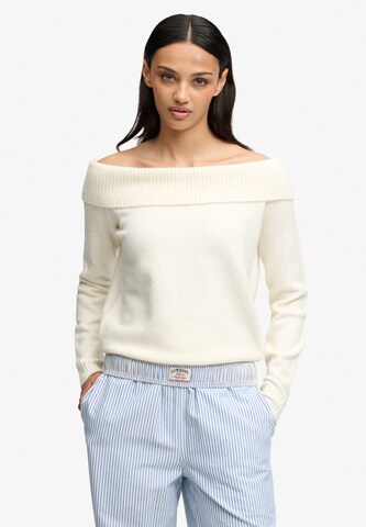 Superdry & Co Sweater in White: front