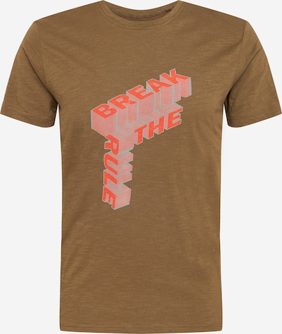 Tricou 'Pai' !Solid pe maro caramel / portocaliu închis, Vizualizare produs