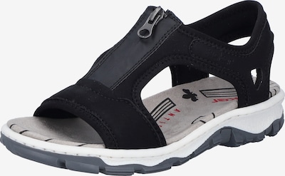 Rieker Sandale in grau / schwarz / weiß, Produktansicht