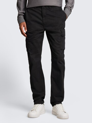 Regular Pantalon cargo TOM TAILOR DENIM en noir : devant