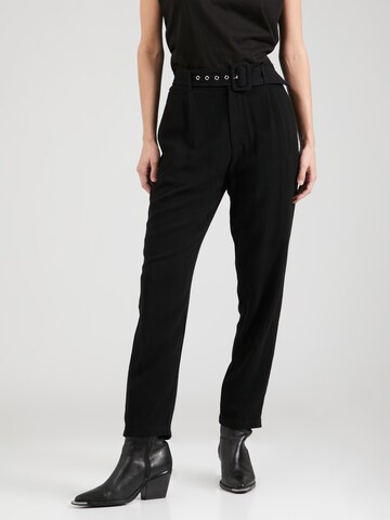 Dorothy Perkins Regular Pleat-Front Pants in Black: front