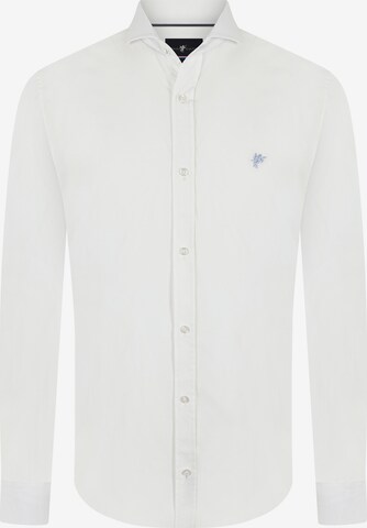 DENIM CULTURE Regular fit Button Up Shirt 'Oswald' in White: front