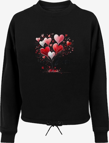 Sweat-shirt 'Herzbaum Be Mine!' F4NT4STIC en noir : devant