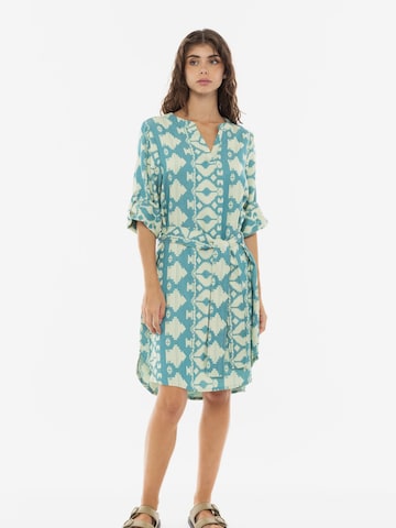 Pink LabelLjetna haljina 'BEACHWEAR EMBROIDERY AQUA' - zelena boja: prednji dio