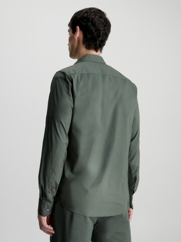 Calvin Klein Slim fit Overhemd in Groen