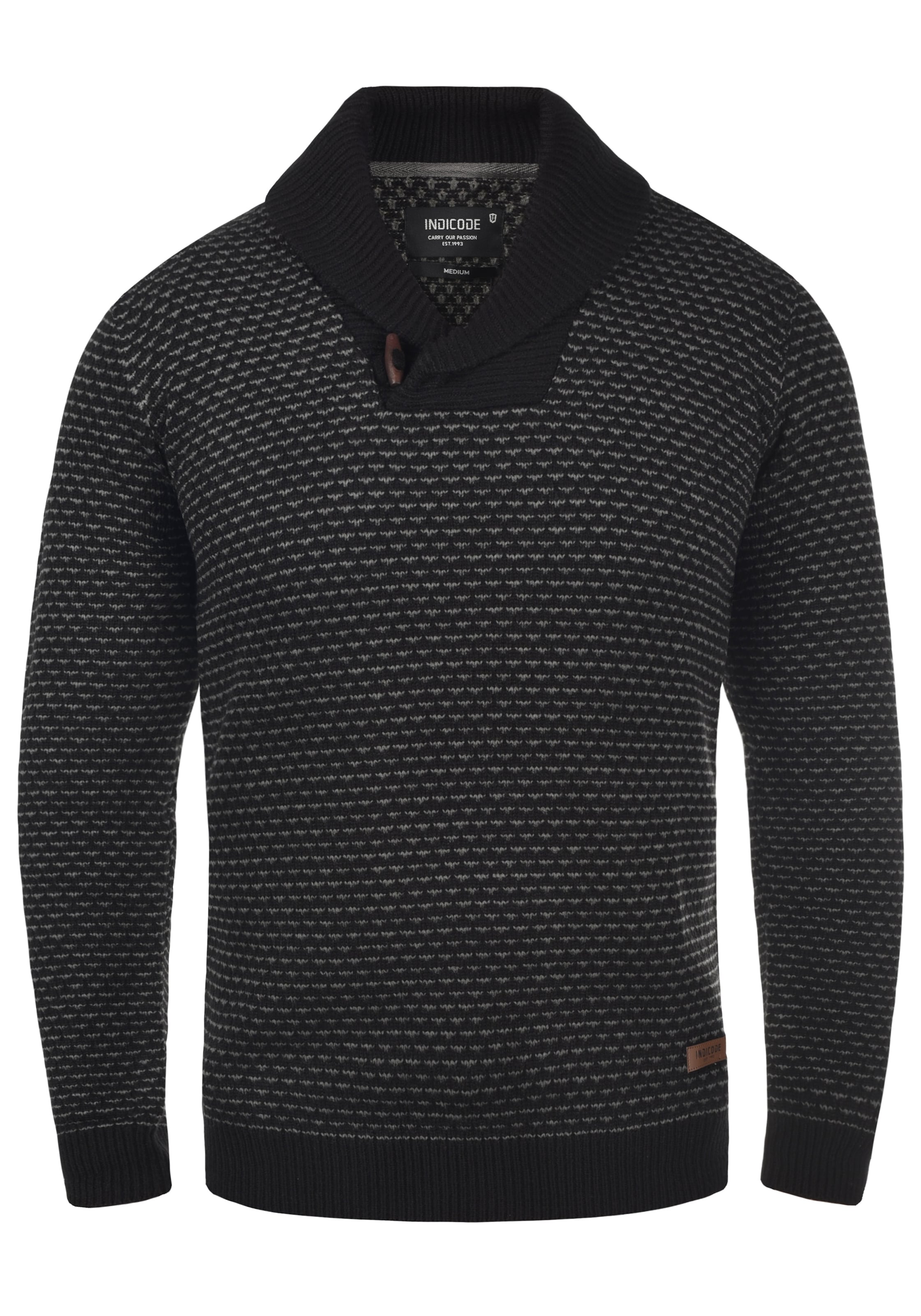 INDICODE JEANS Pullover 'Copent' in Schwarz: Vorderseite
