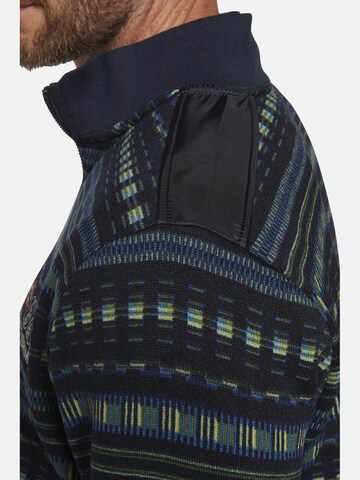 Jan Vanderstorm Zip-Up Hoodie ' Nels ' in Blue