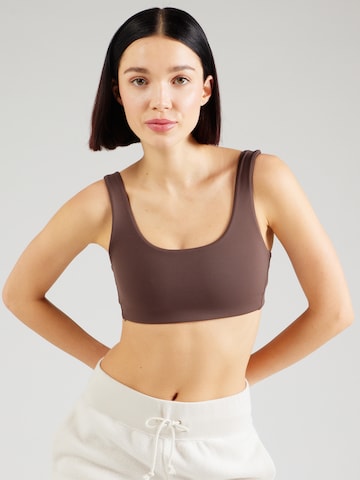 Bustier Soutien-gorge de sport 'ALATE ALL U' NIKE en marron : devant