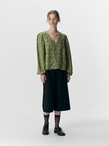 OBJECT Blouse 'Jacquard' in Groen