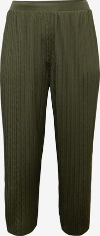 Guido Maria Kretschmer Curvy - Pierna ancha Pantalón en verde: frente