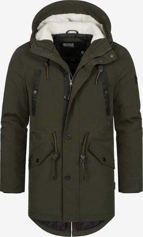 INDICODE JEANS Winterparka 'Benicio' in Grün: predná strana