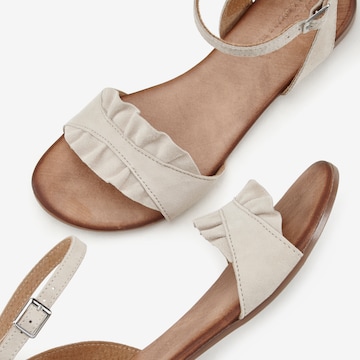 LASCANA - Sandalias con hebilla en beige