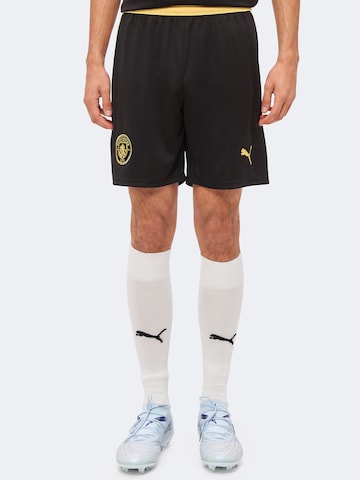PUMA Loosefit Urheiluhousut 'MCFC' värissä musta: etupuoli