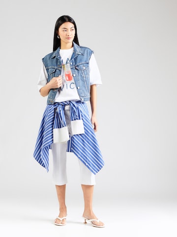 TOPSHOP - Camiseta talla grande 'PREMIUM' en blanco