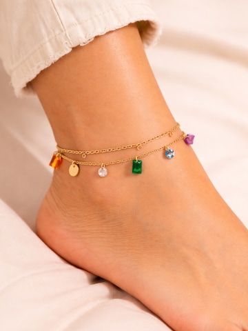 Pure Schmuck - Joyería para pies 'Rainbow Bridgerton' en oro