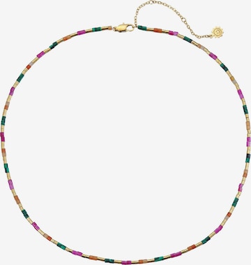 Collana 'Candy Color Tube Bead' di Hey Happiness in oro: frontale