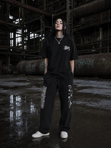 JustDepressed Clothing Regular Hose 'Borderline - Sweatpants' in Schwarz