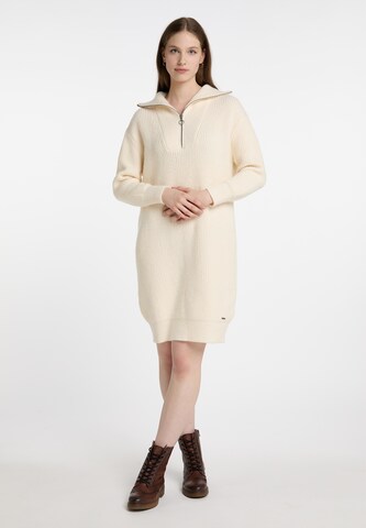 DreiMaster Vintage Knitted dress 'Naemi' in Beige