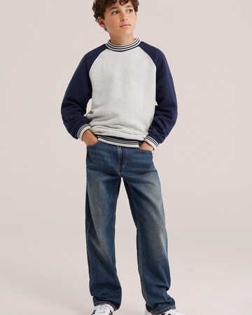 WE Fashion Loosefit Jeans in Blauw: voorkant