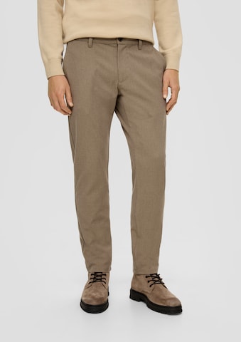 s.Oliver - regular Pantalón chino en marrón: frente