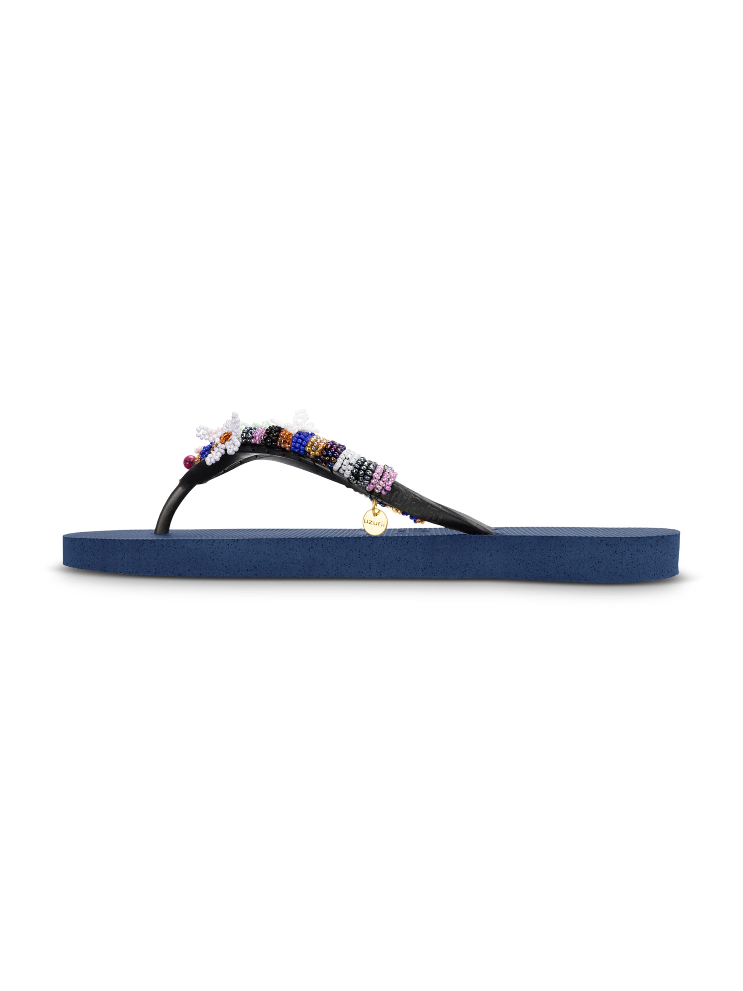 Uzurii Luxury Footwear T-Bar Sandals 'Las Dalias' in 41,5/One size in Navy, Item view