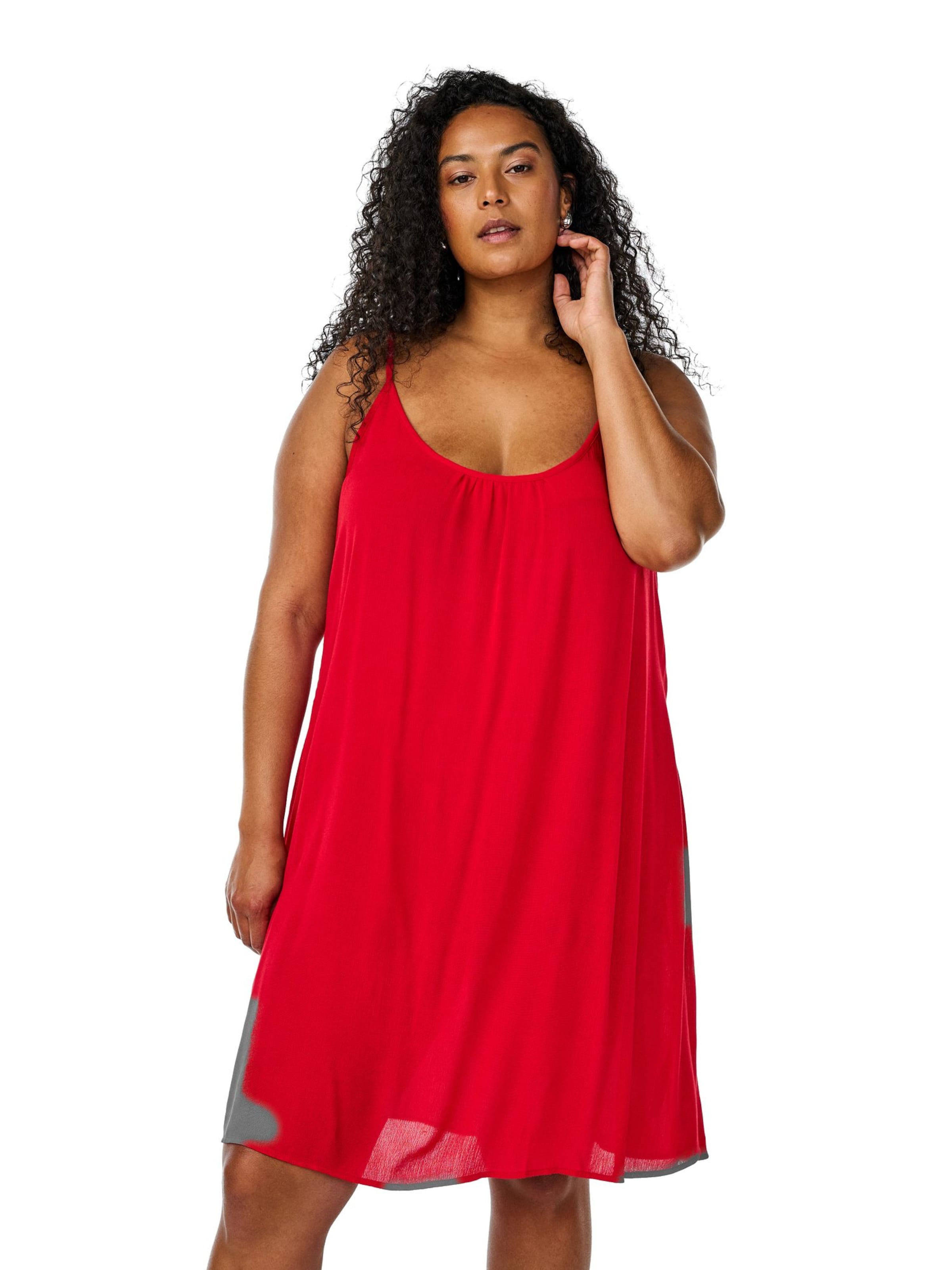 Zizzi Kleid 'Erose' in Rot: Vorderseite