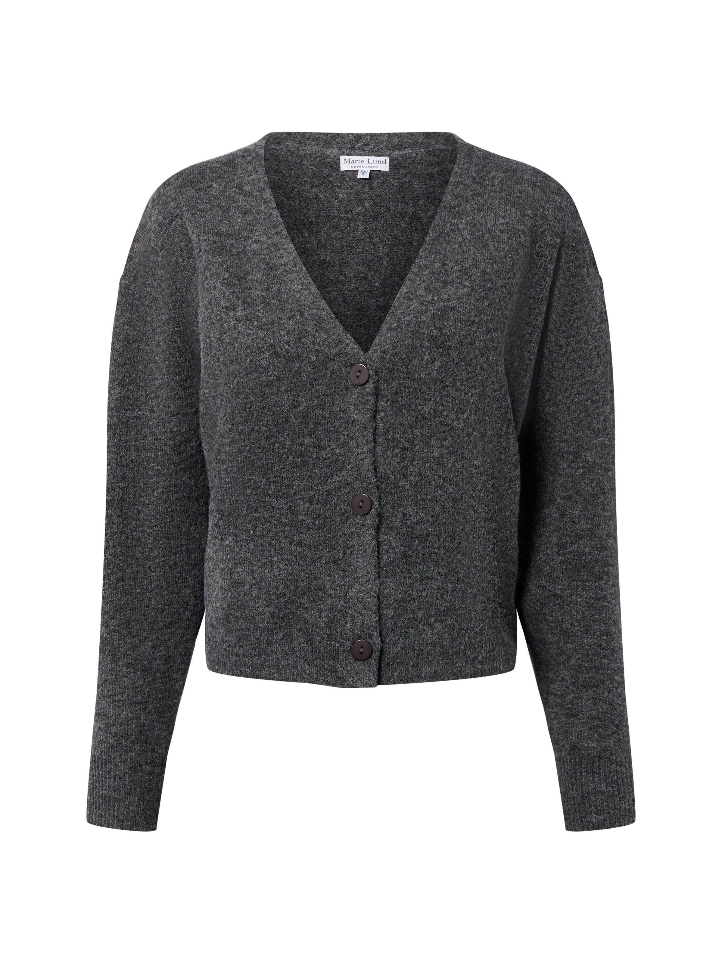 Marie Lund Strickjacke in Grau: Vorderseite