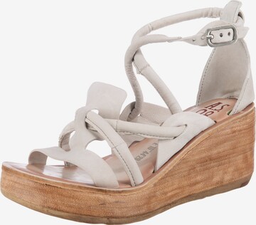 A.S.98 Strap Sandals in White: front