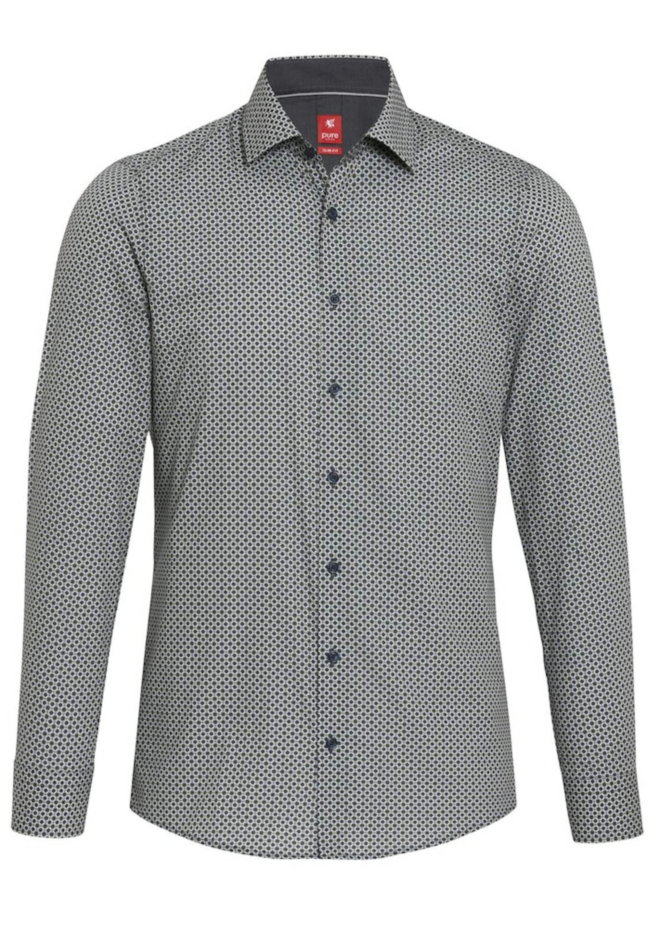 Hatico Regular Fit Hemd in Schwarz: Vorderseite