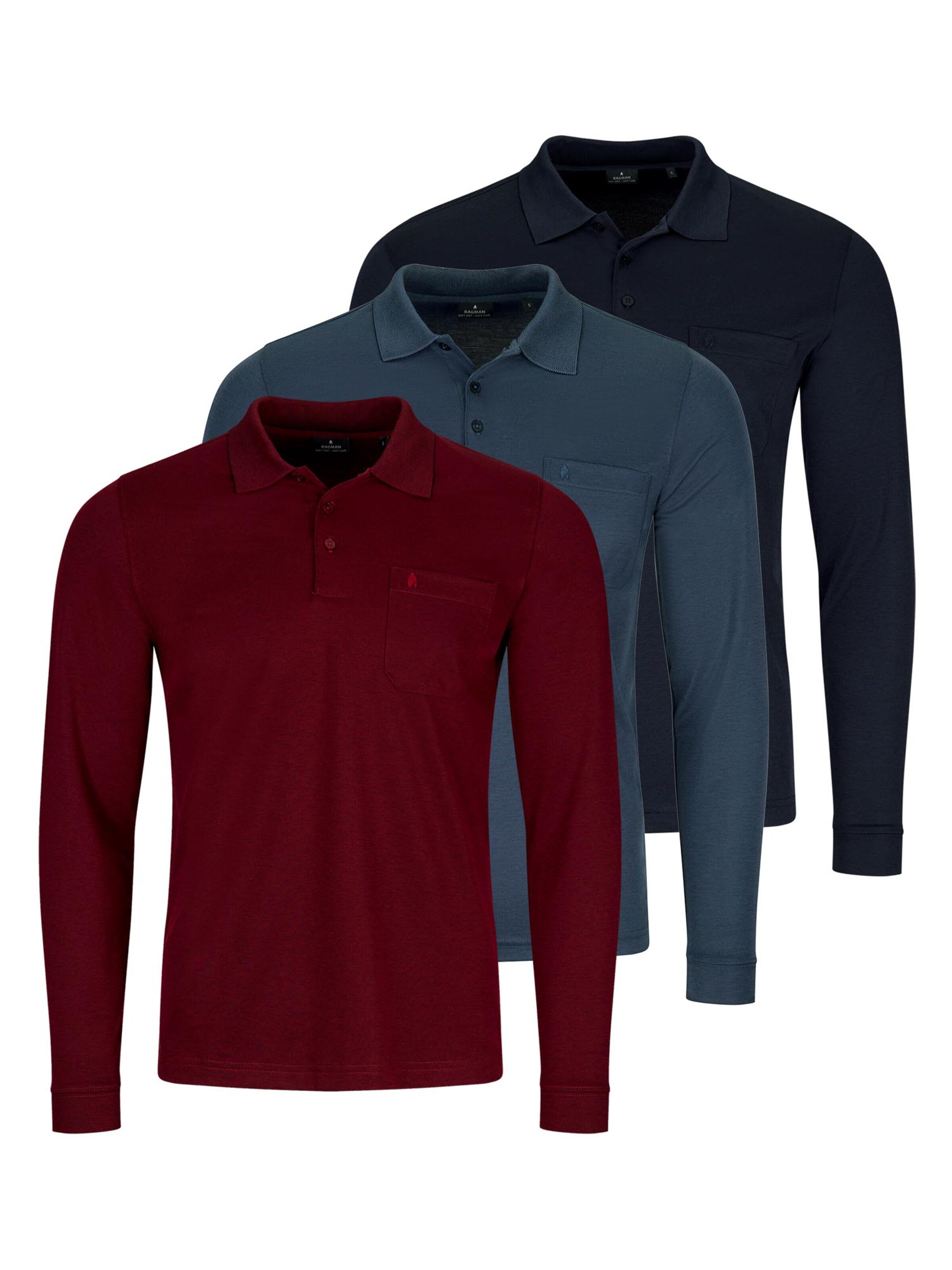 Ragman Shirt 'Basic'‌ in Rot: Vorderseite