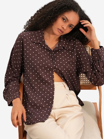 Bigdart - Blusa em castanho: frente