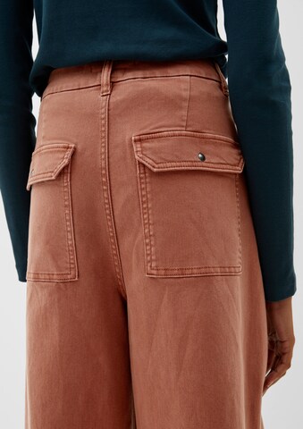 QS Wide leg Jeans in Bruin