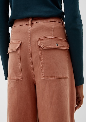 Wide Leg Jean QS en marron