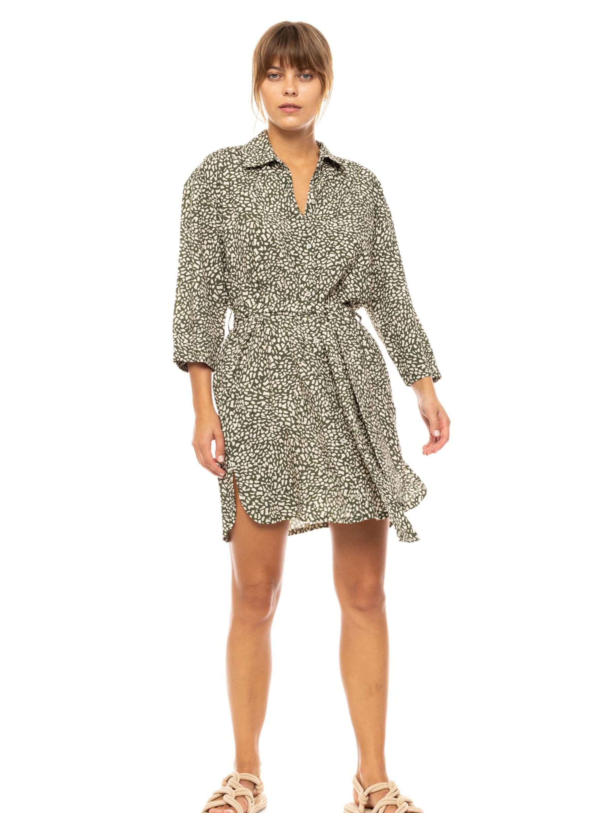 Pink Label Shirt Dress 'BEACHWEAR DITSY GREEN' in Green