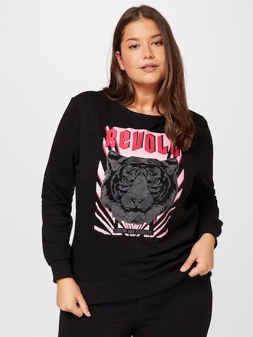 ONLY Carmakoma Sweatshirt i rosa: framsida