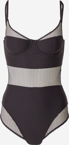DKNY Intimates Bralette Swimsuit in Black: front