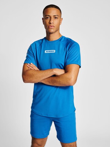 Hummel - Camisa funcionais em azul: frente