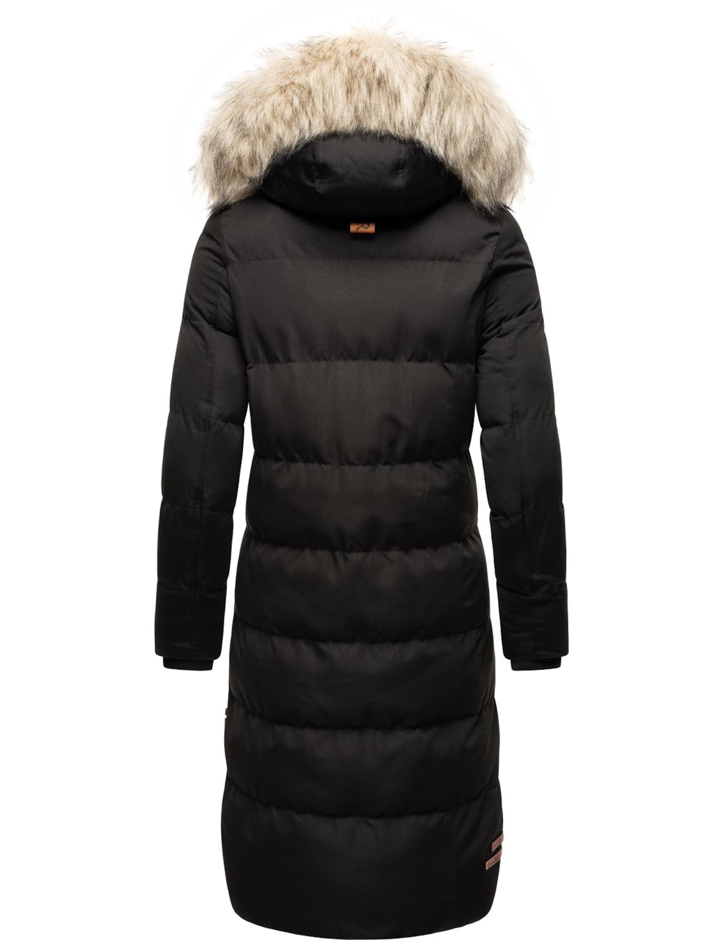 MARIKOO Vinterfrakke 'Schneesternchen' i sort