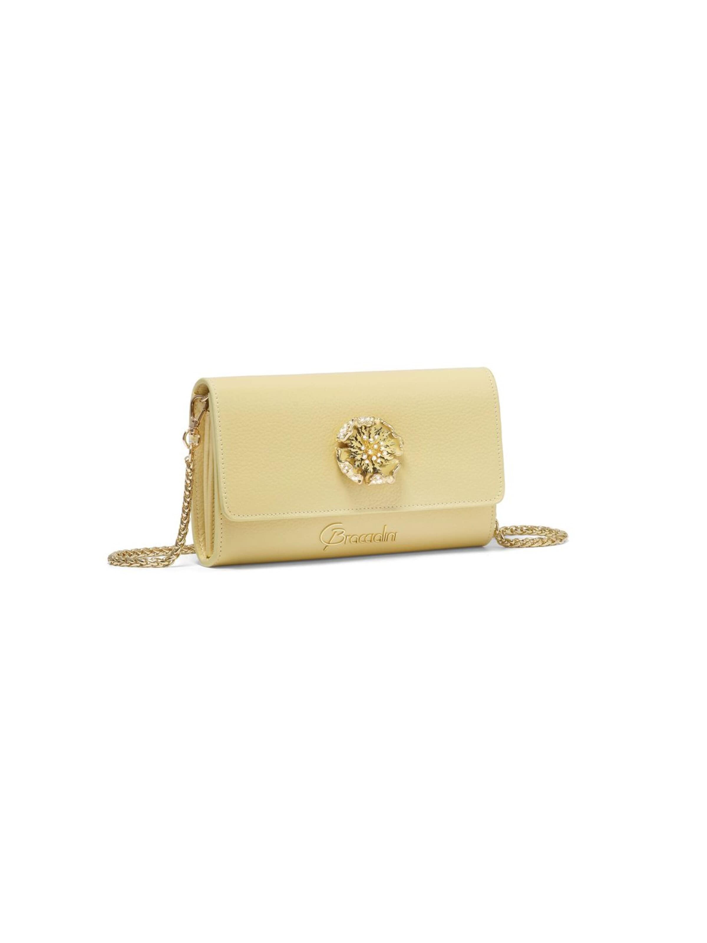 Braccialini - Bolso de noche 'Lady Wallet' en amarillo