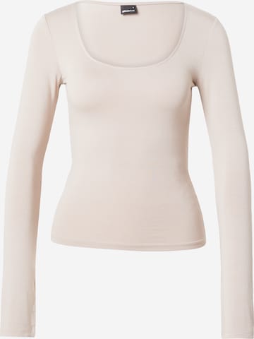 T-shirt Gina Tricot en beige : devant