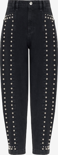 NOCTURNE Jean en noir denim / argent, Vue avec produit