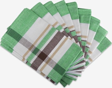 Aspero Dishcloth 'Toffee Stripe' in Green: front