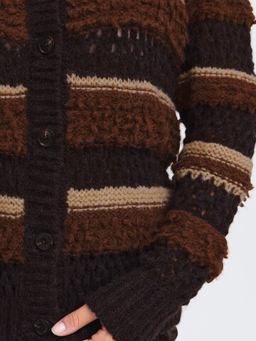 PULZ Jeans Knit cardigan in Brown